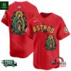 Astros Mexico Guadalupe Vapor Premier Red Jersey