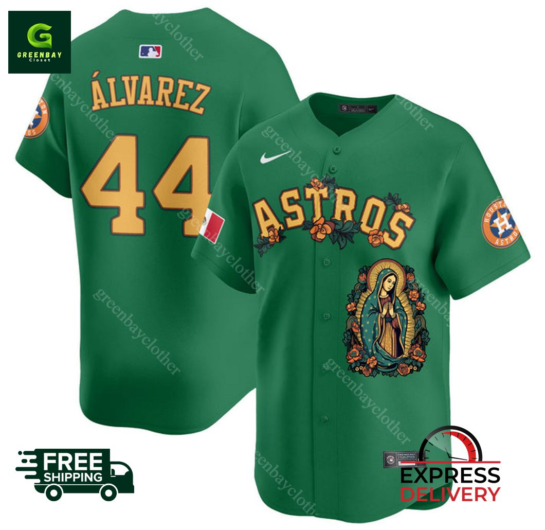 Astros Mexico Guadalupe Yordan Alvarez Vapor Premier Green Jersey