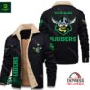 Canberra Raiders NRL Personalized Fleece Leather Jacket