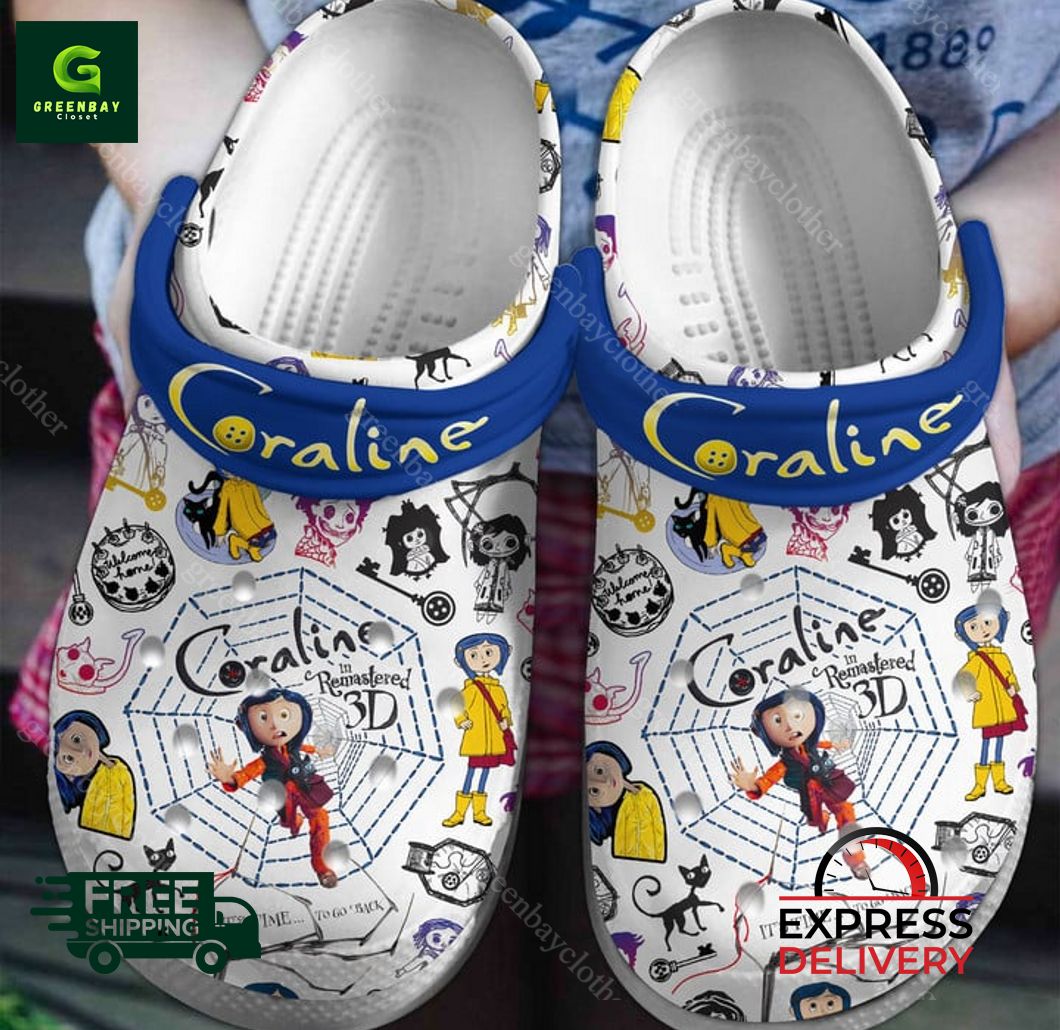 Coraline in remastered 3d crocs clogs