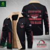 Essendon Football Club AFL Personalized Fleece Leather Jacket