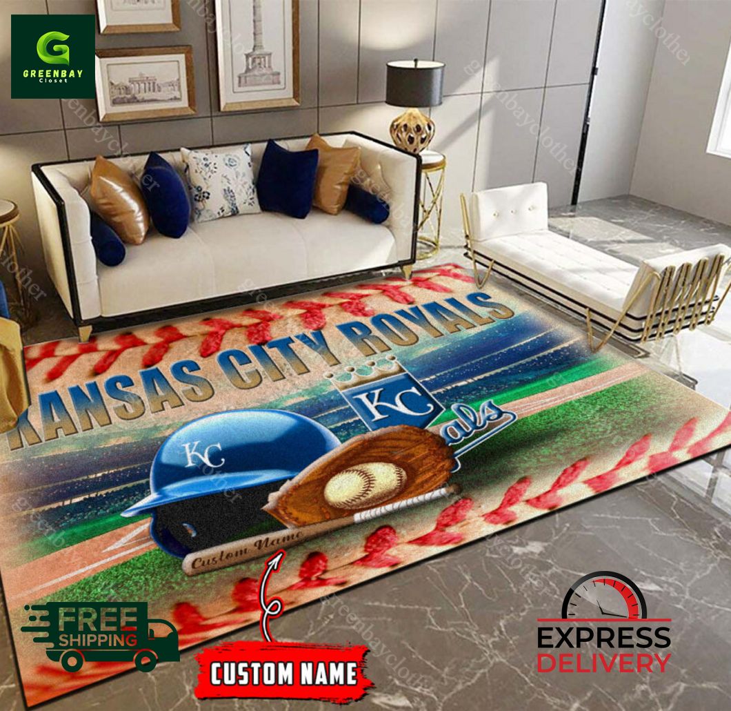Kansas City Royals MLB Custom Name Rug Kansas City Royals MLB Custom Name Rug