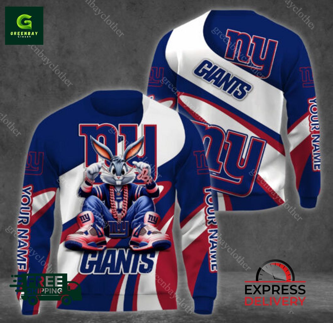 New York Giants Bugs Bunny Bugs Bunny Personalized 3D Hoodie New York Giants Bugs Bunny Bugs Bunny Personalized 3D Hoodie