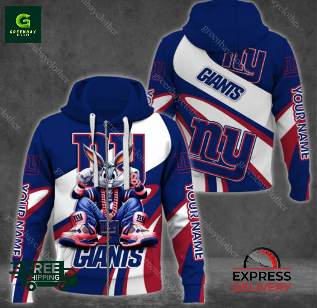 New York Giants Bugs Bunny Bugs Bunny Personalized 3D Hoodie New York Giants Bugs Bunny Bugs Bunny Personalized 3D Hoodie