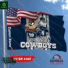 NFL Dallas Cowboys Taz And Bugs Custom Name Flag