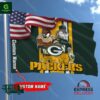 NFL Green Bay Packers Taz And Bugs Custom Name Flag
