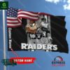 NFL Las Vegas Raiders Taz And Bugs Custom Name Flag