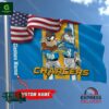 NFL Los Angeles Chargers Taz And Bugs Custom Name Flag