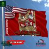 NFL San Francisco 49ers Taz And Bugs Custom Name Flag