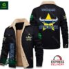 North Queensland Cowboys NRL Personalized Fleece Leather Jacket