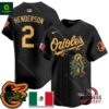 Orioles Mexico Guadalupe Gunnar Henderson Vapor Premier Black Jersey