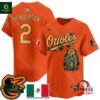 Orioles Mexico Guadalupe Gunnar Henderson Vapor Premier Orange Jersey