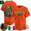 Orioles Mexico Guadalupe Vapor Premier Orange Jersey