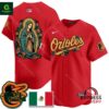 Orioles Mexico Guadalupe Vapor Premier Red Jersey
