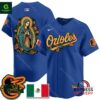 Orioles Mexico Guadalupe Vapor Premier Royal Jersey