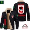 St George Illawarra Dragons Personalized Fleece Leather Jacket