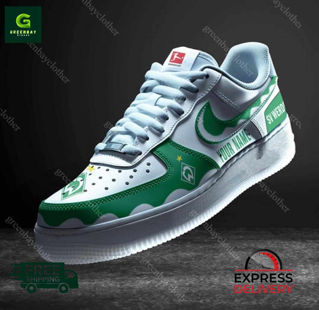 Free Shipping SV Werder Bremen Personalized Air Force 1 Sneaker