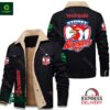 Sydney Roosters Personalized Fleece Leather Jacket