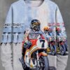Men’s Motorcycle Racing Racer Art Print Sweatshirt