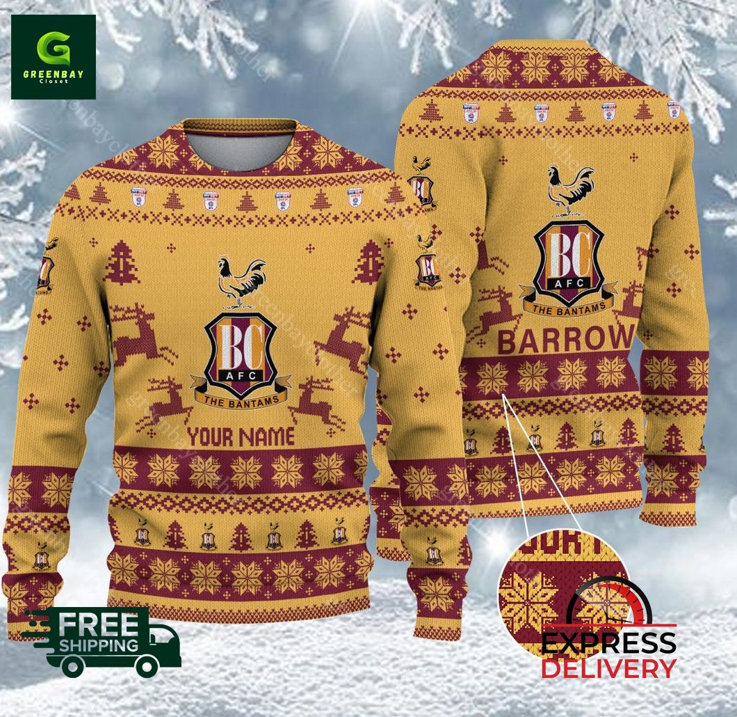 Bradford City EFL 2024 Ugly Christmas Sweater