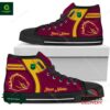Brisbane Broncos NRL Personalized High Top Canvas Shoes