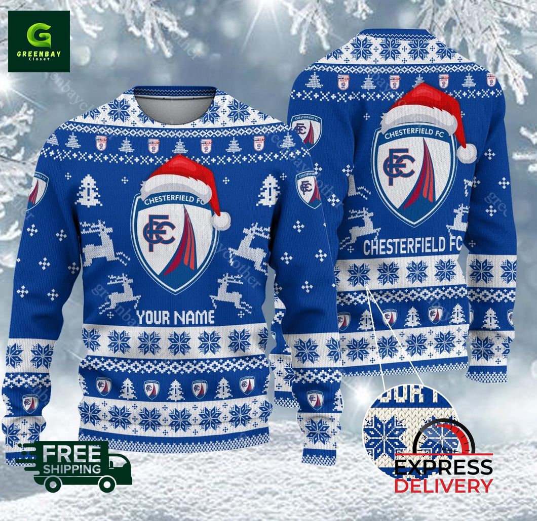 Chesterfield FC EFL 2024 Ugly Christmas Sweater