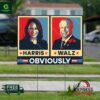 Feminist Harris Walz Obviously Yard Sign