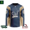 MLB Milwaukee Brewers New Design Concep 2024 Personalized Hockey Jersey