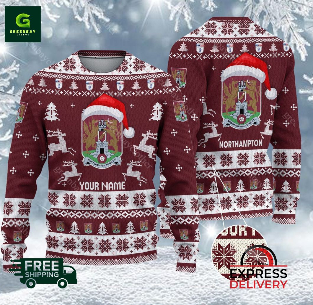 Northampton Town F.C EFL 2024 Ugly Christmas Sweater