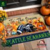 Seattle Seahawks NFL Personalized Halloween Doormat