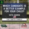 Vote Harris which candidate is a better example for your child personalized yard sign