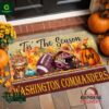 Washington Commanders NFL Personalized Halloween Doormat