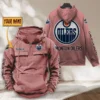 Edmonton Oilers NHL Personalized Vintage Multi Pocket Hoodie
