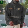 Anaheim Ducks Relaxed Button Neck Hoodie