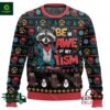 Be In Awe Of My Tism Rocket Raccoon Ugly Christmas Sweater