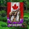 Dog And Horse Animals They Also Served Canada Veteran Flag