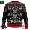Fa La La Valhalla Viking Skull Ugly Christmas Sweater