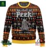Lord Of The Ring You Shall Not Peek At Your Presents Ugly Christmas Sweater