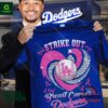 Los Angeles Dodgers Strike Out Breast Cancer Dodgers Shirt