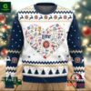 Miller Lite Heart Ugly Christmas Sweater