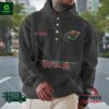 Minnesota Wild Relaxed Button Neck Hoodie