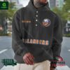 New York Islanders Relaxed Button Neck Hoodie