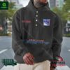 New York Rangers Relaxed Button Neck Hoodie