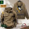 Pittsburgh Penguins NHL Personalized Vintage Multi Pocket Hoodie
