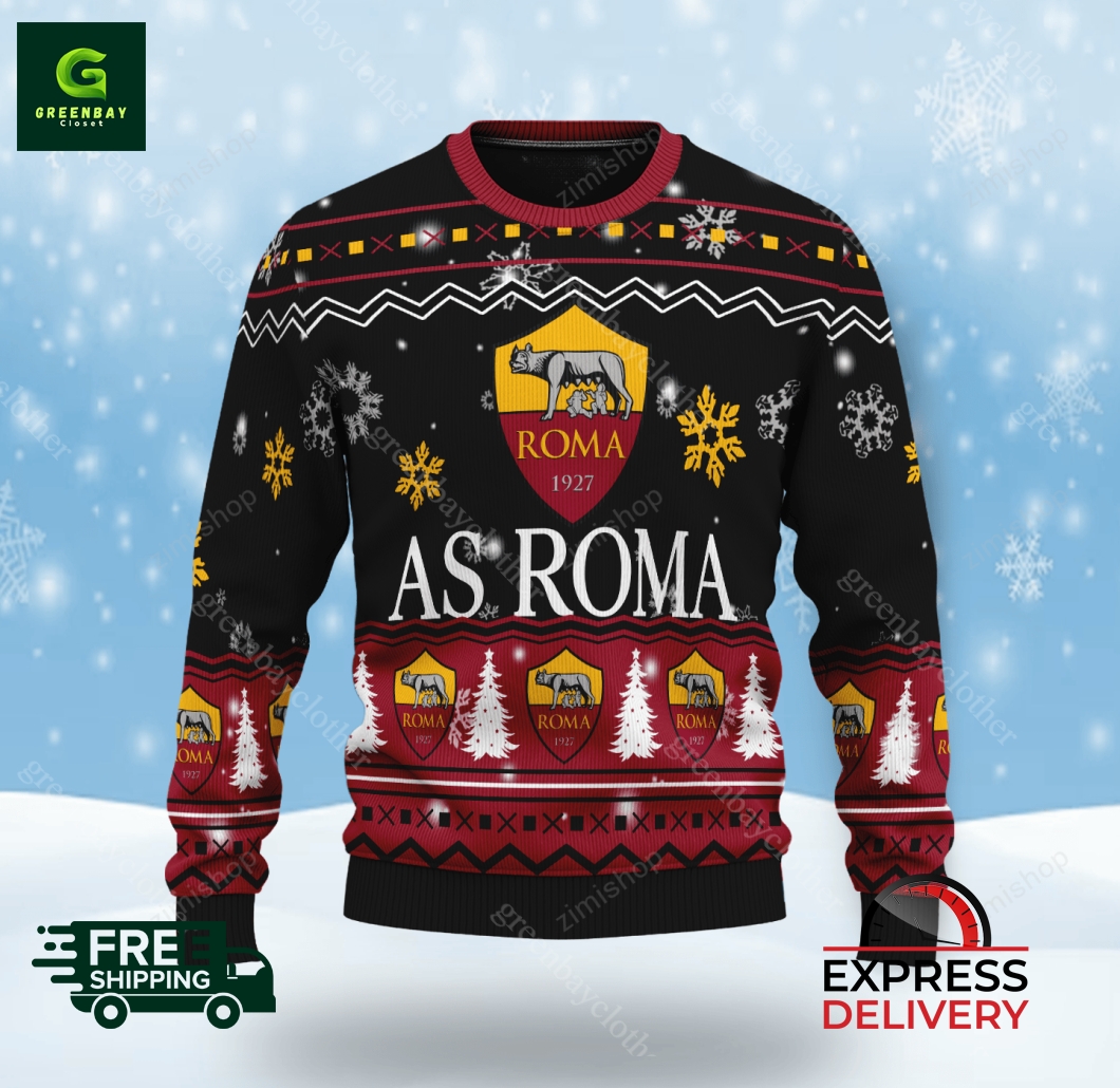 AS Roma Ugly Christmas Sweater