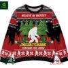 Bigfoot Squatching Through The Snow Ugly Christmas Sweater