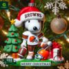 Cleveland Browns NFL Snoopy Christmas Ornament