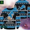 Detroit Lions NFL Merry Kissmyass Knit Pattern Ugly Sweater