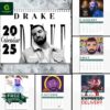 Drake 2025 Wall Hanging Calendar