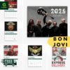 Bon Jovi 2025 Wall Hanging Calendar